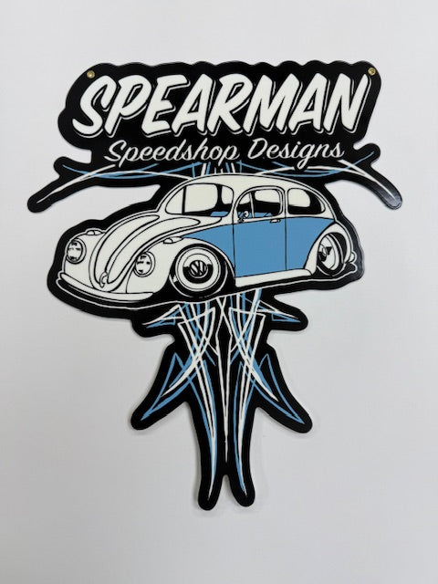 Vintage metal sign - Custom Beetle