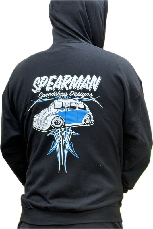 Hoodie w/ zip - Classic custom beetle
